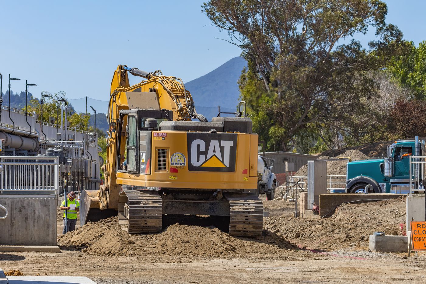 Heavy plant and equipment on a construction site